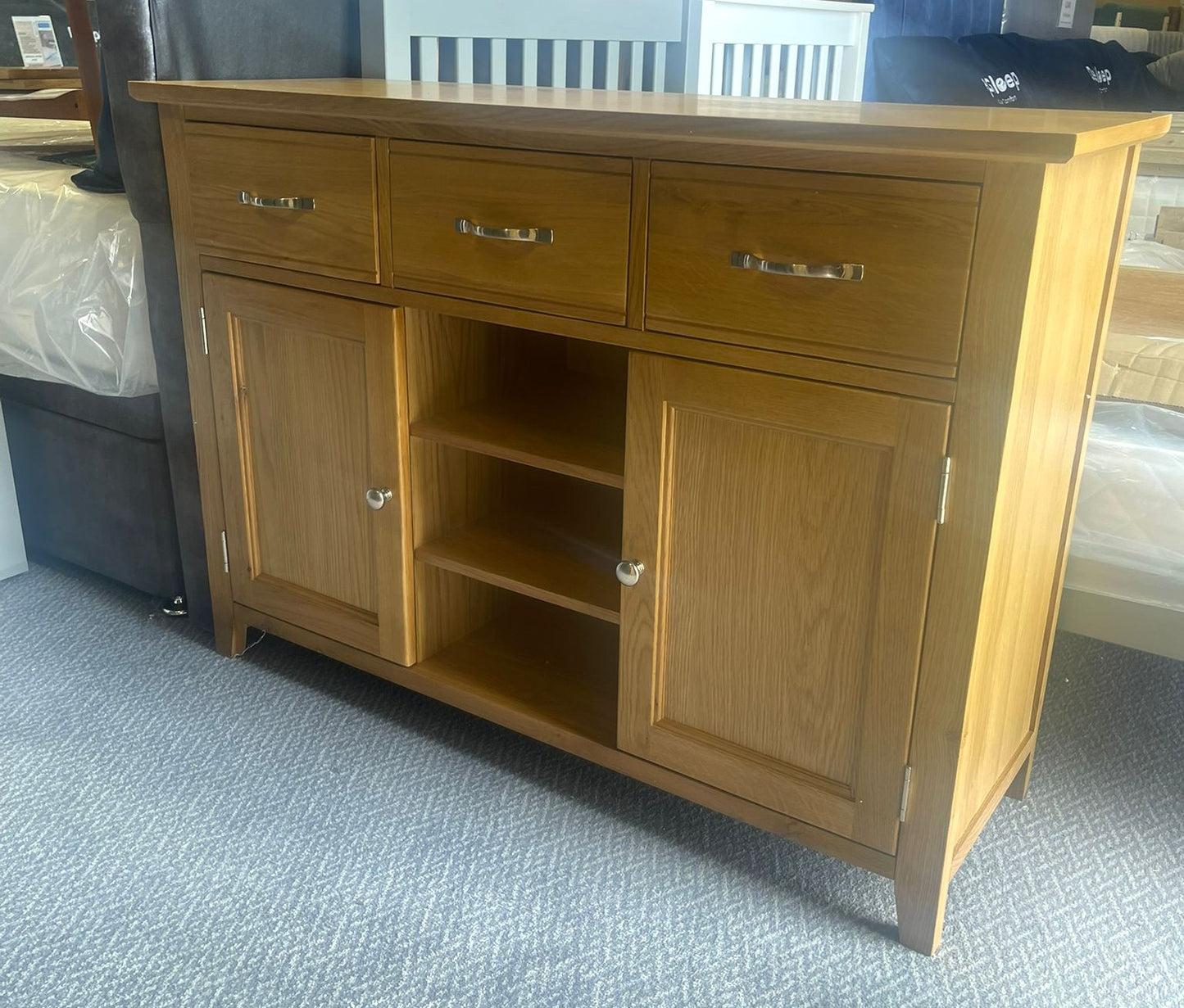 Assembled Islington Large Oak Veneer Sideboard