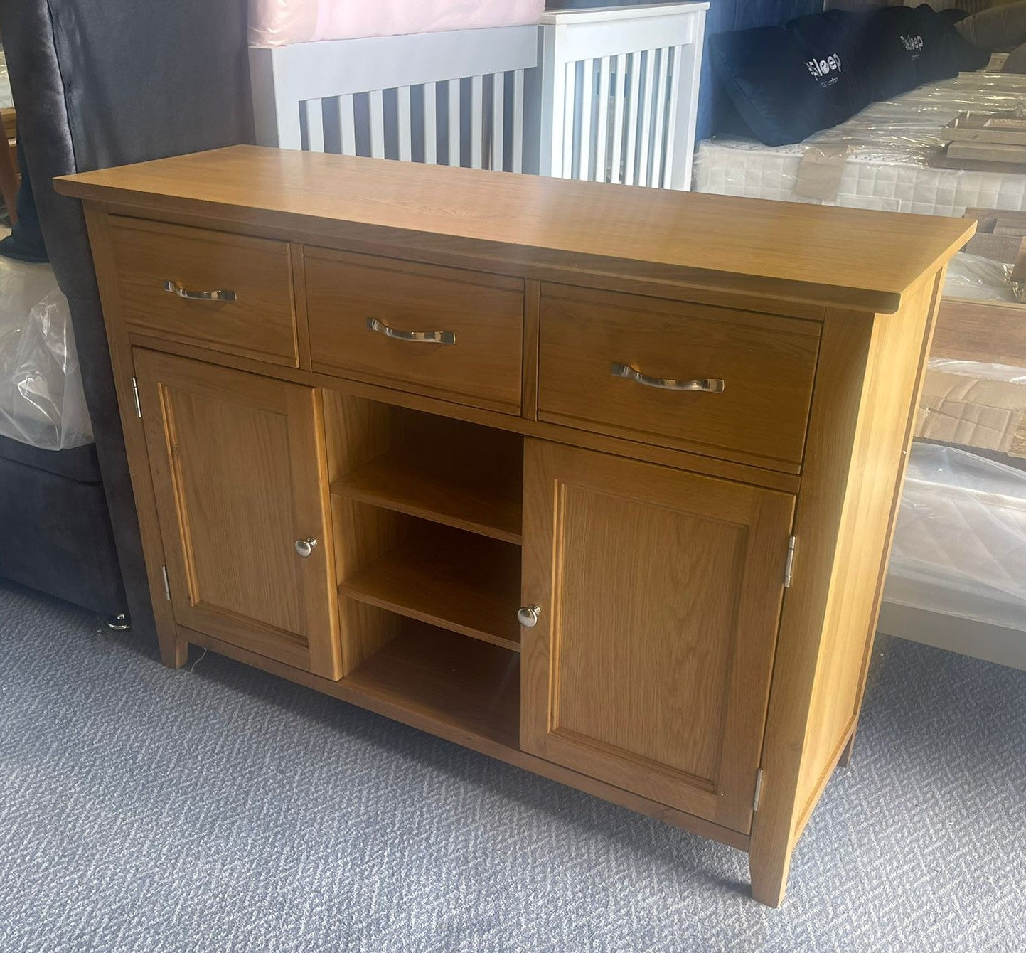 Assembled Islington Large Oak Veneer Sideboard