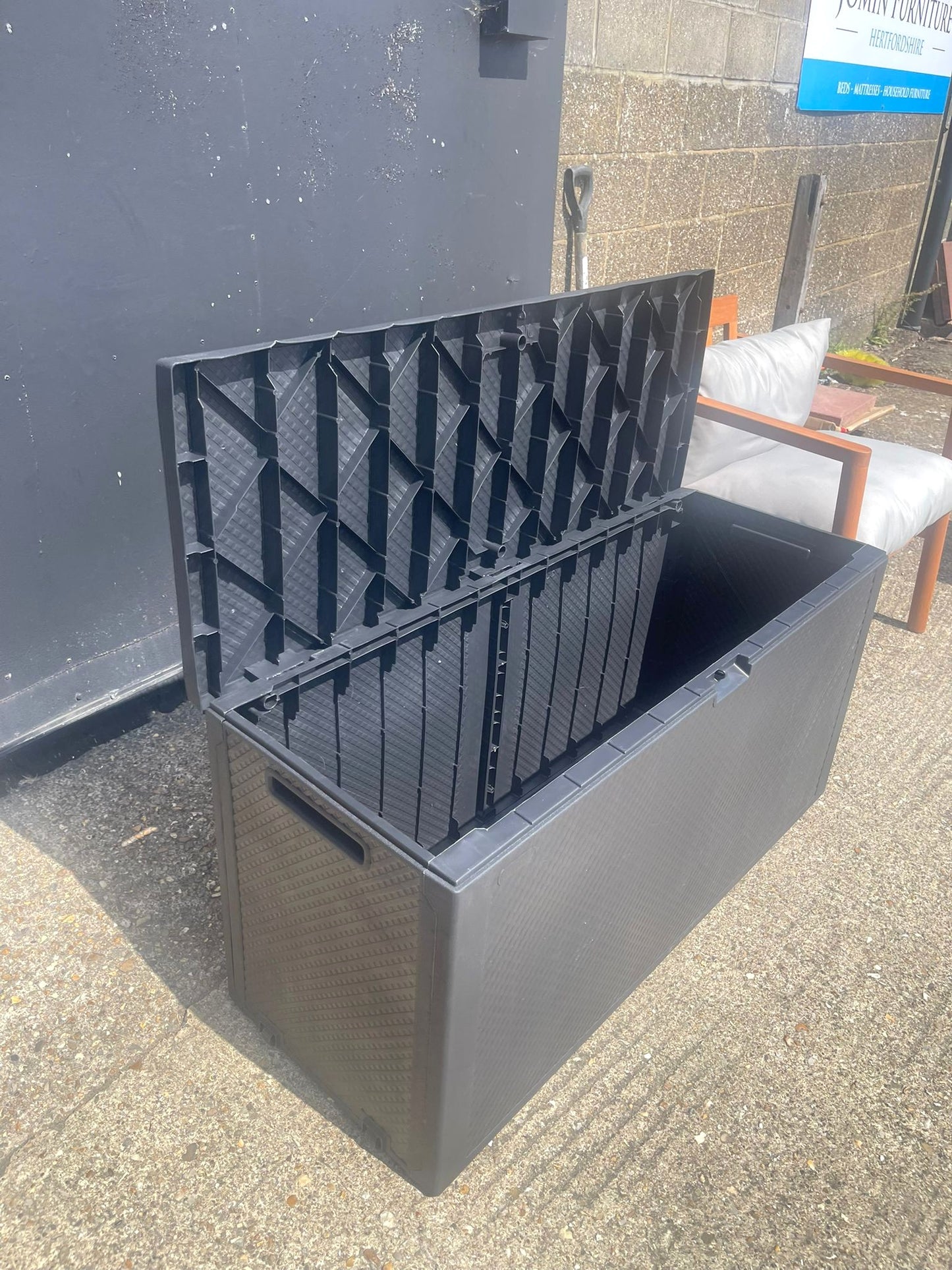 Keter Emily 277L Outdoor Garden Storage Box - Grey