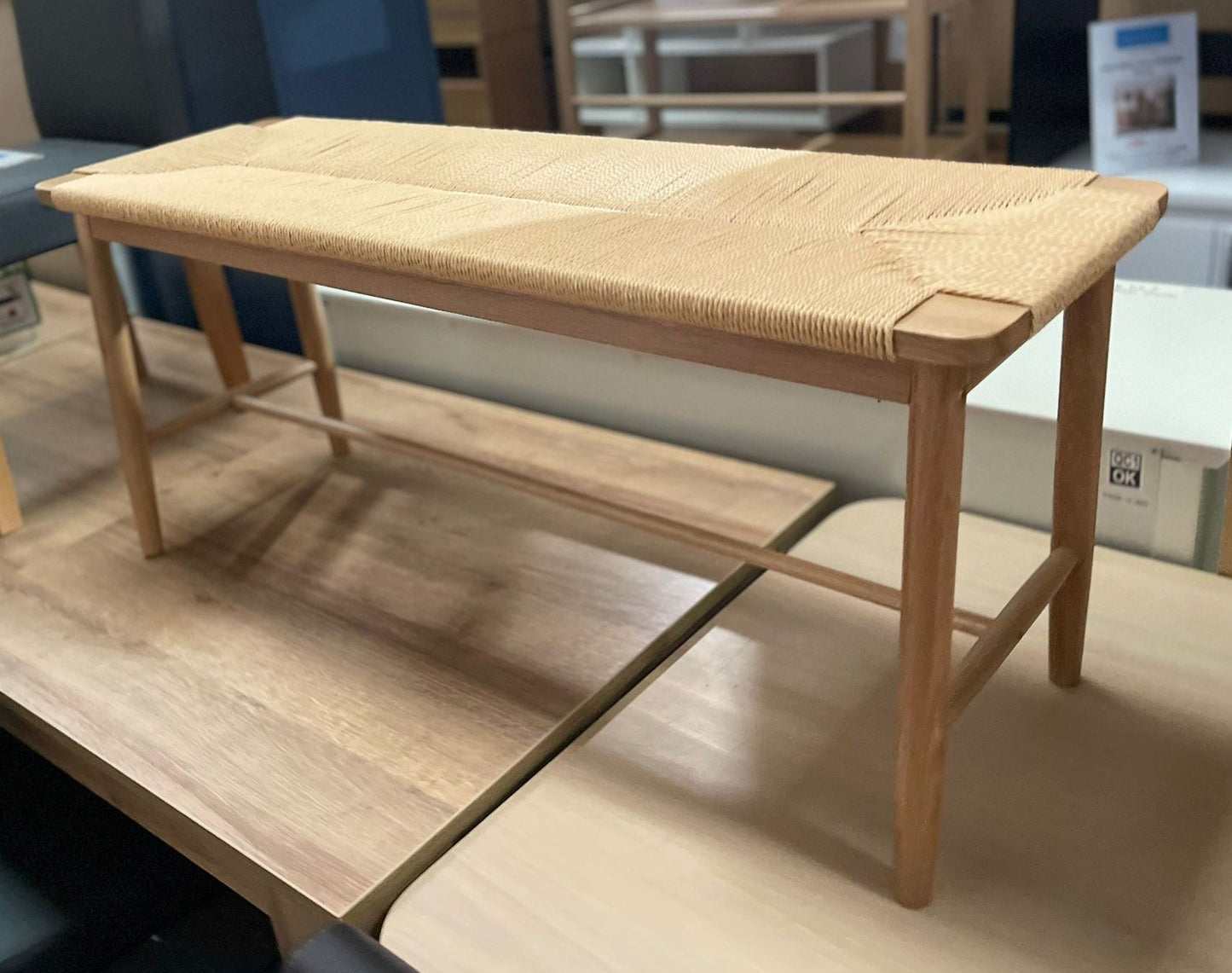 Assembled Habitat Hanna Oak Bench - Natural