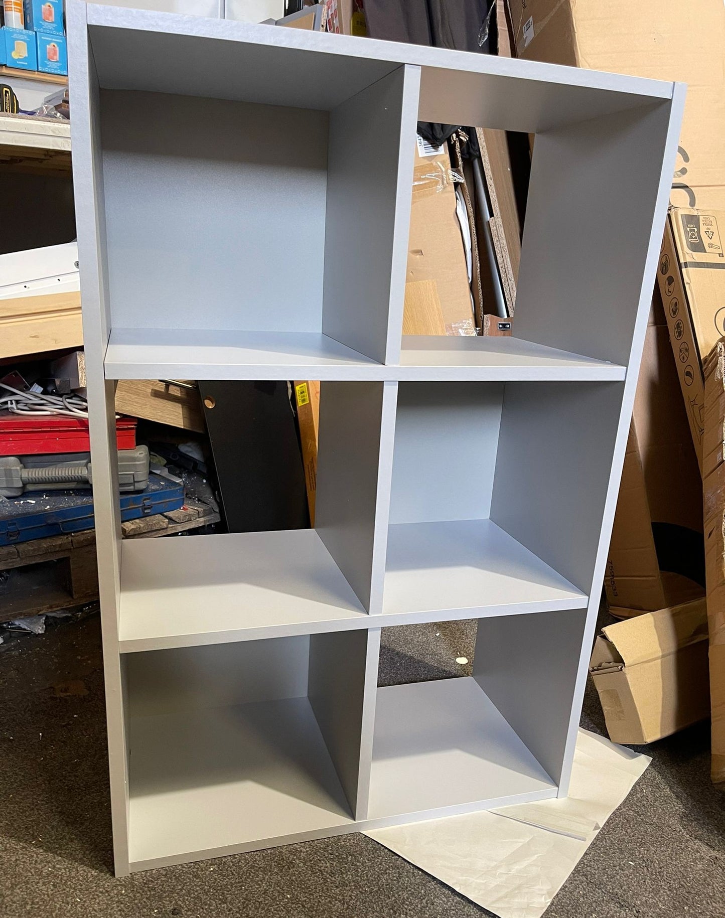 Assembled Squares 6 Cube Storage Unit - Grey