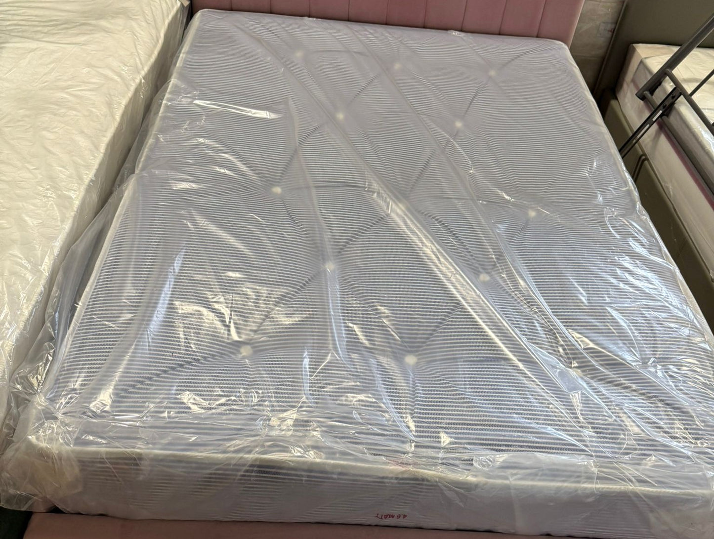 Assembled Habitat Elin Double Fabric Bed Frame - Grey