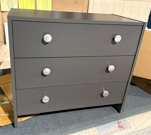 Assembled Seville 3 Drawer Chest - Anthracite