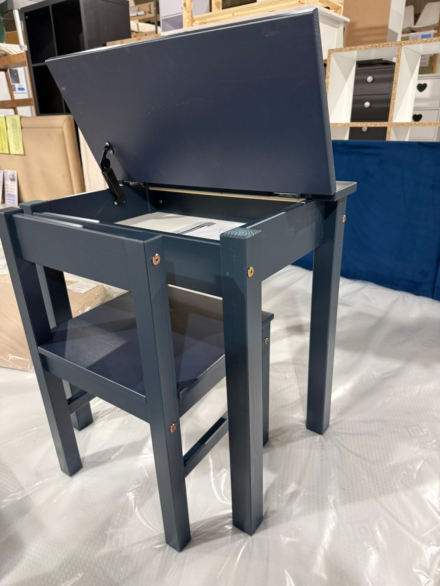 Assembled Kids Scandinavia Desk & Chair - Ink Blue