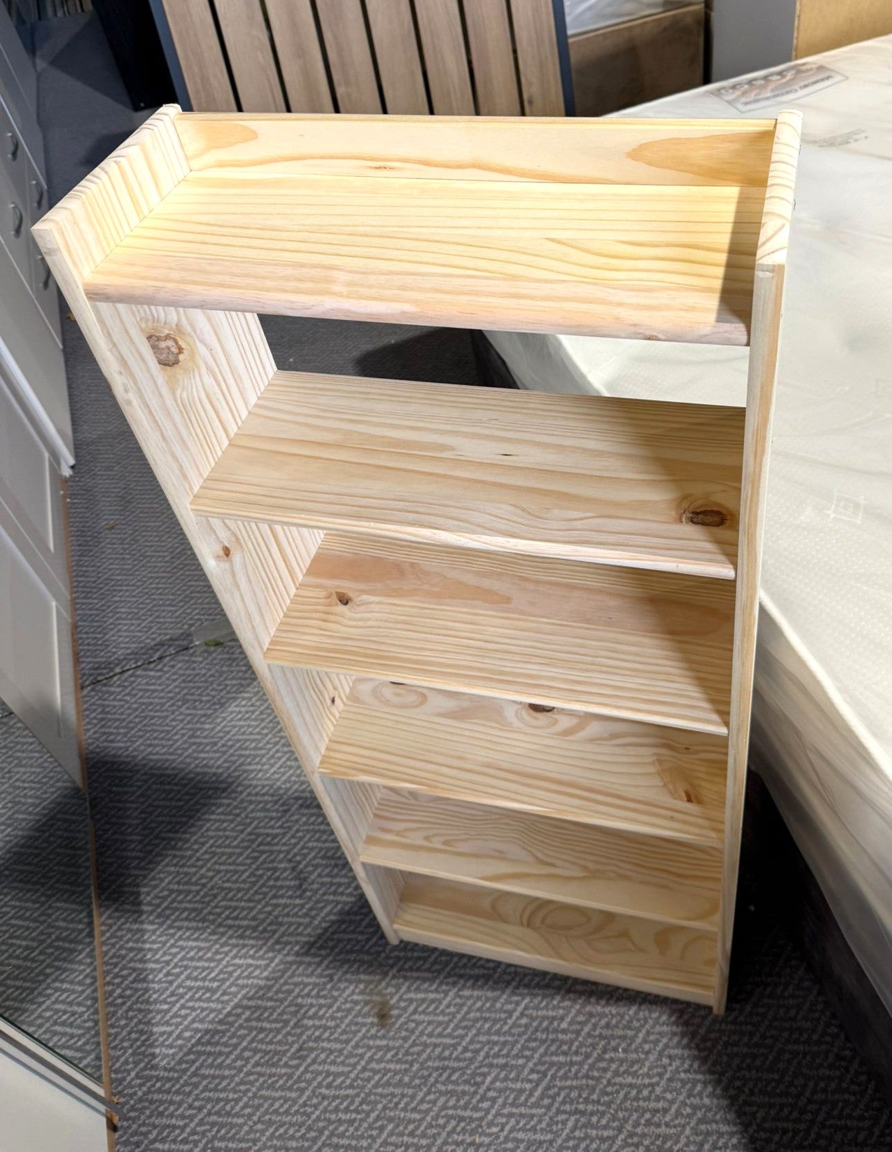 Assembled Narrow Shelving Unit - Pine