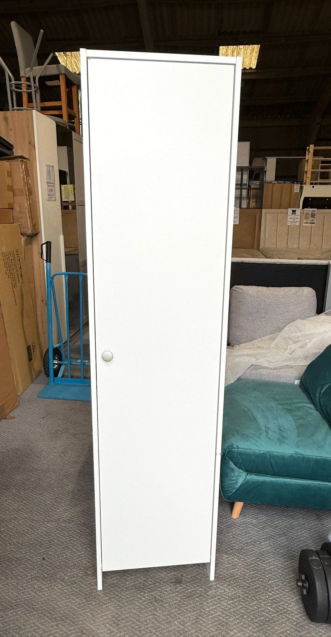 Assembled Seville 1 Door Wardrobe - White