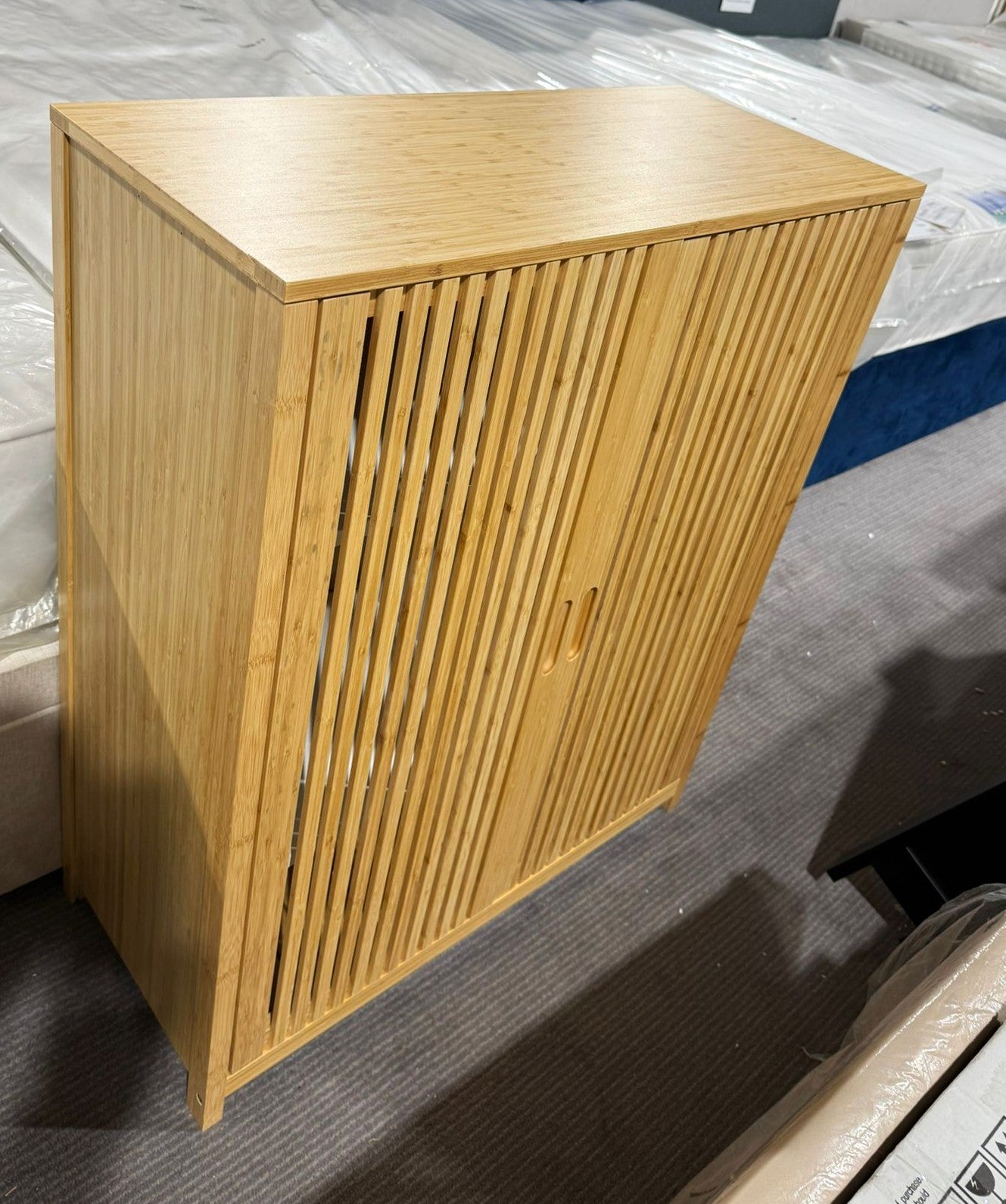 Assembled Habitat Eave 2 Door Bamboo Cabinet - Natural