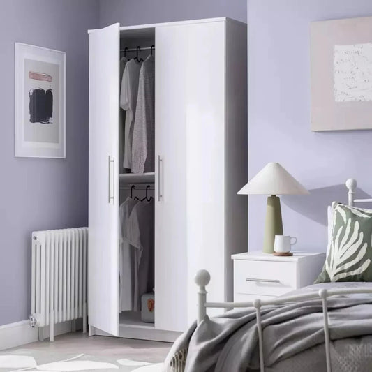 Normandy 2 Door Wardrobe - White
