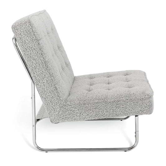 Assembled Duomo Boucle Tubular Chair - Grey