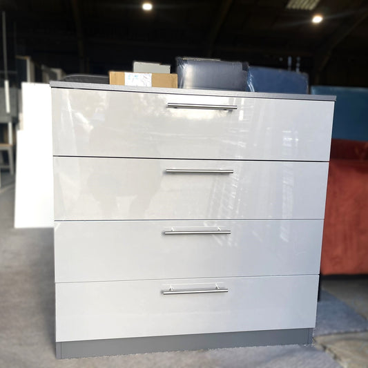 Assembled Habitat Munich 4 Drawer Chest - Grey