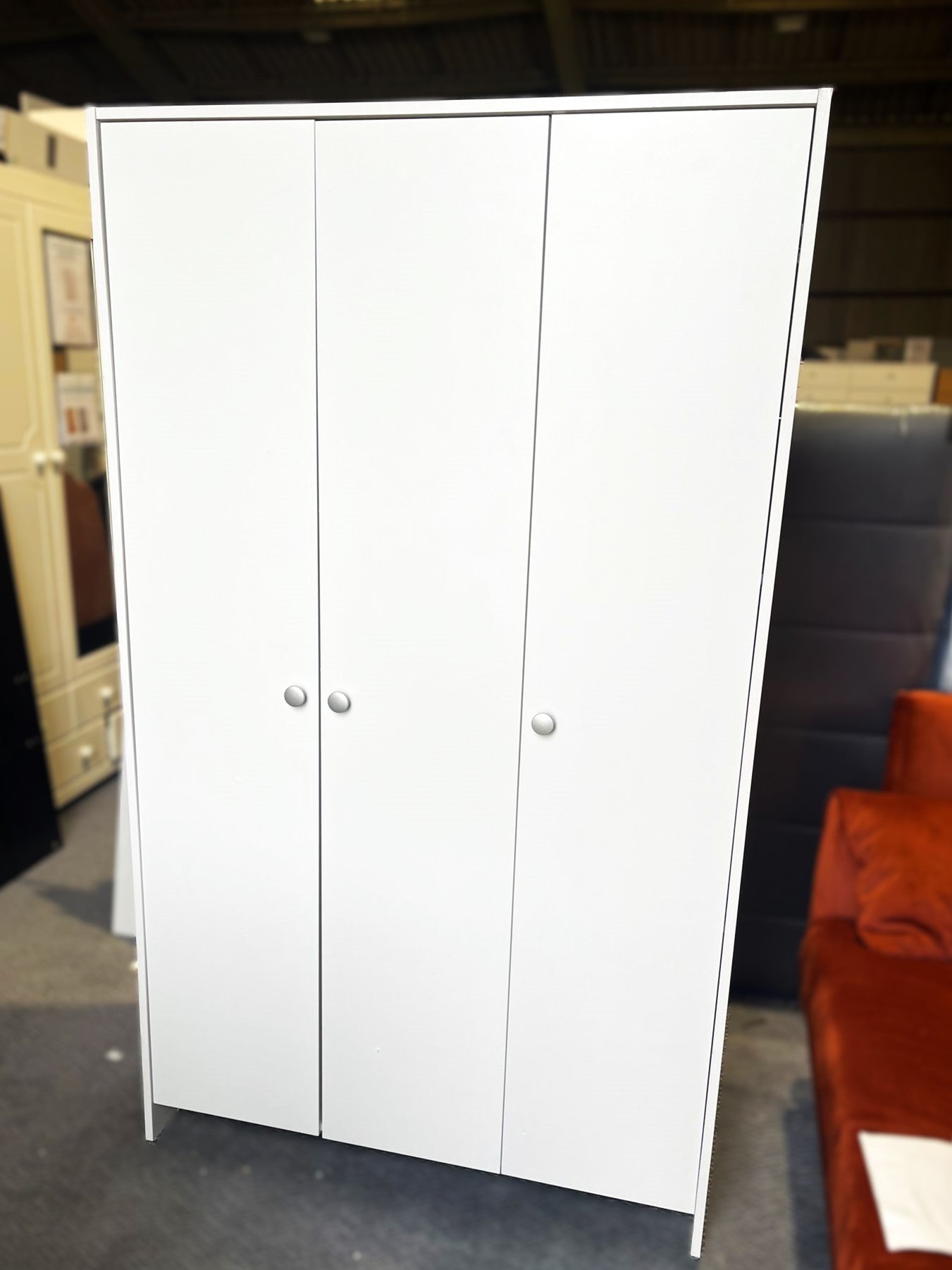 Assembled Seville 3 Door Wardrobe - White