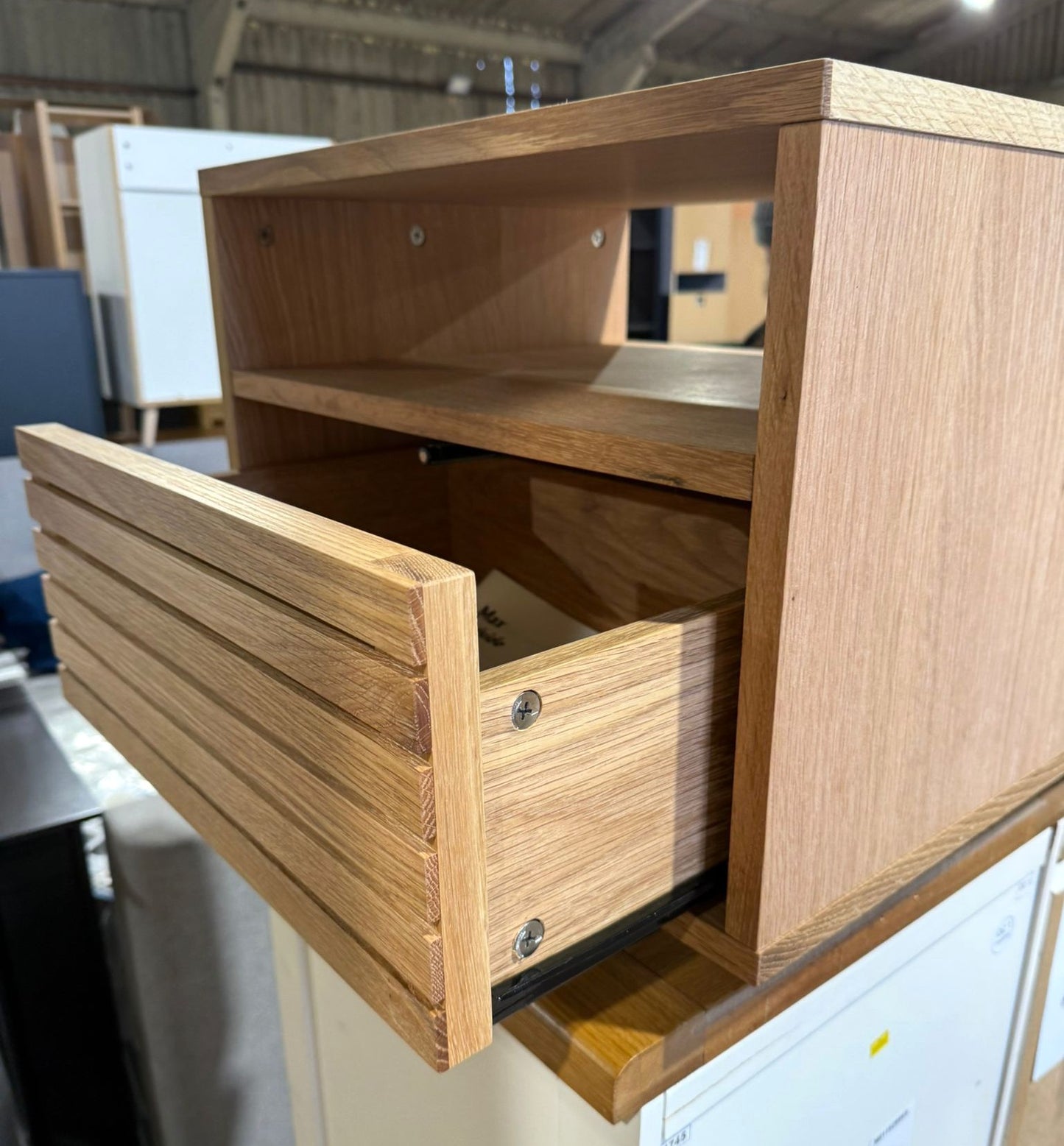 Assembled Habitat Max Oak Bedside Table - Oak
