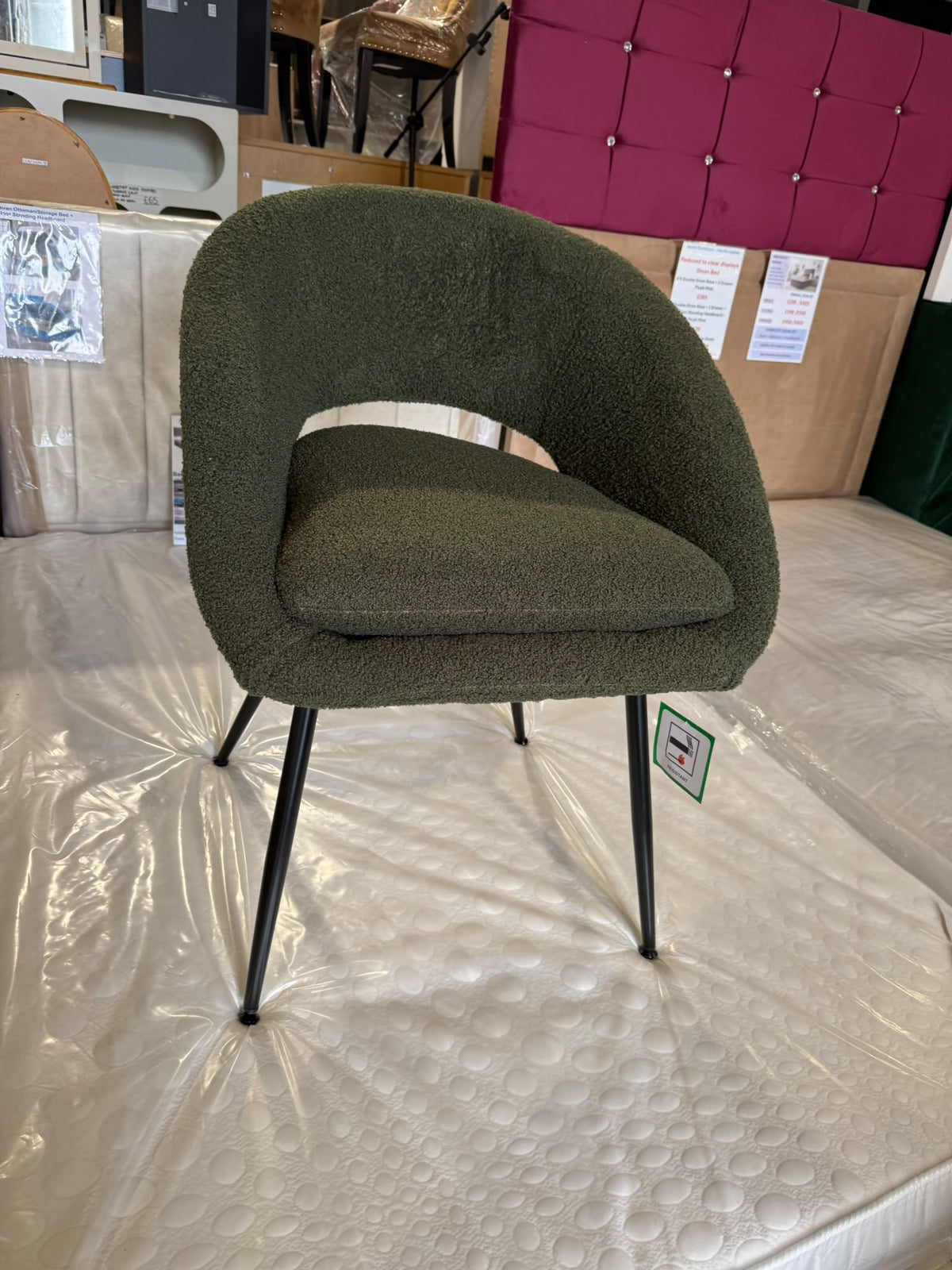 Assembled Habitat Hermione Boucle Chair - Green