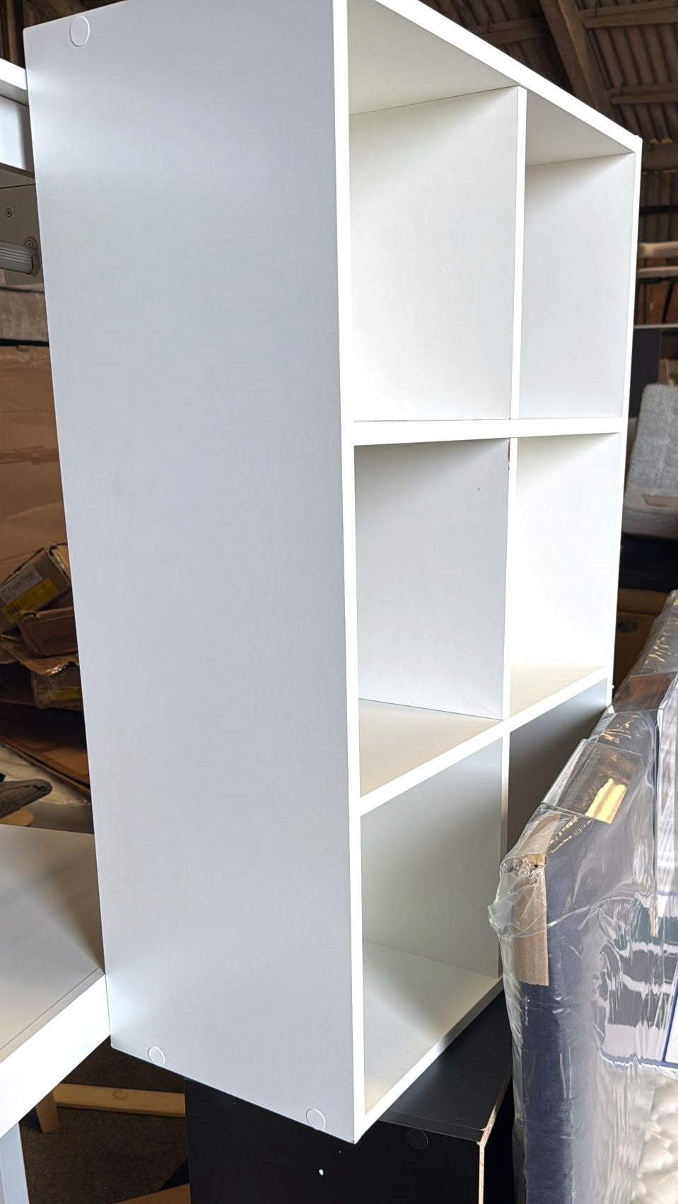 Assembled Squares 6 Cube Storage Unit - White