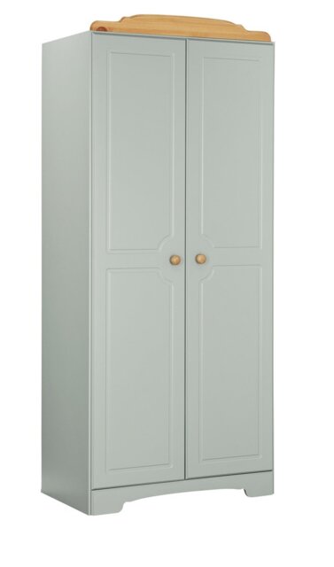 Assembled Nordic 2 Door Wardrobe - Grey