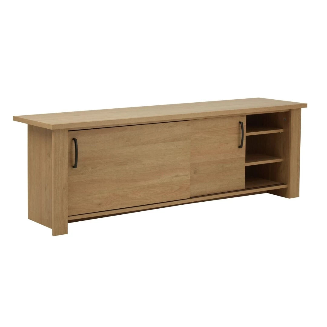 Assembled Oakham 2 Door TV Unit - Oak