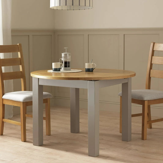 Ashwell Extending 4-6 Seater Dining Table - Grey | Expandable Family Dining