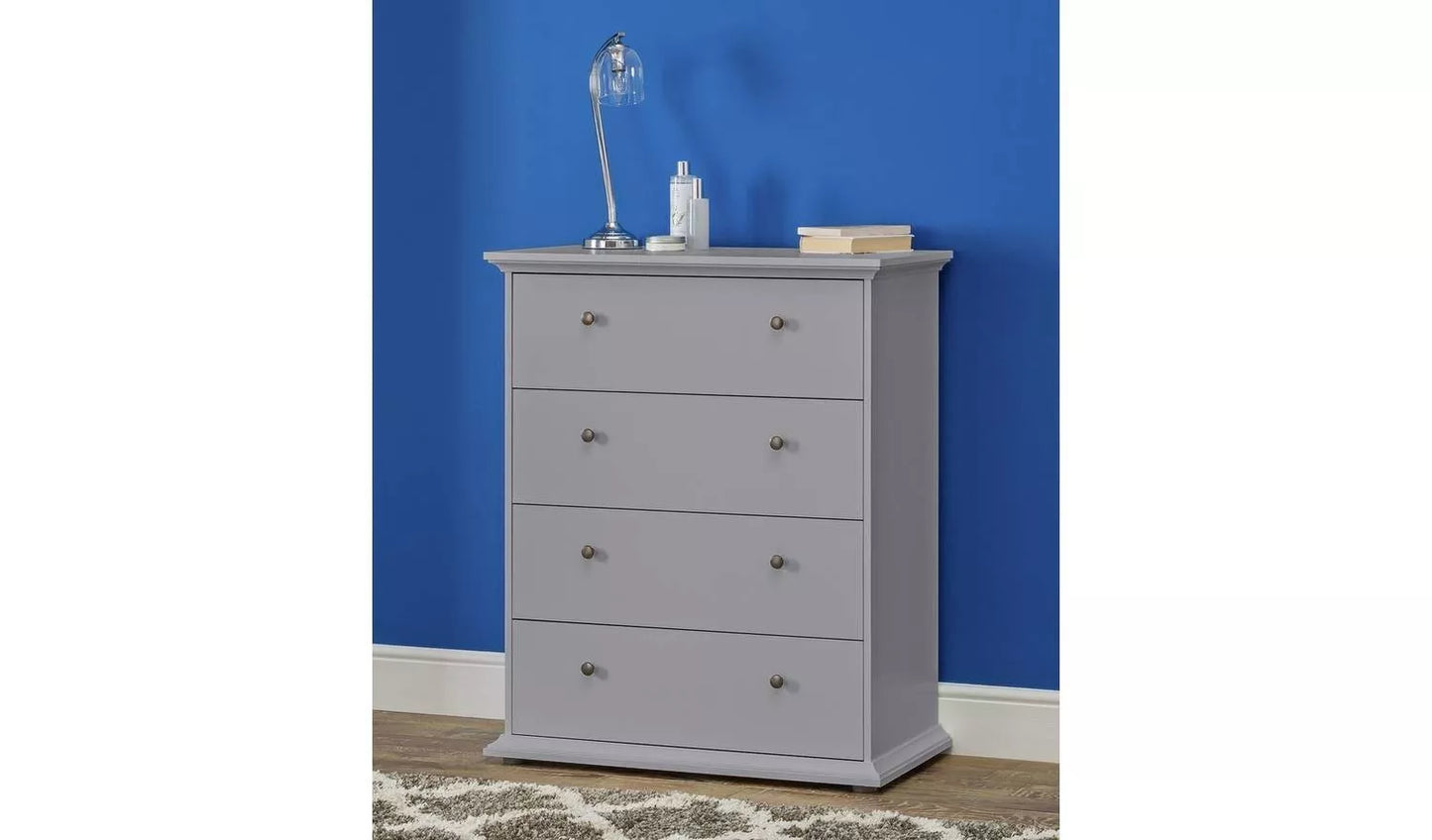 Assembled Habitat Heathland 4 Drawer Chest - Grey