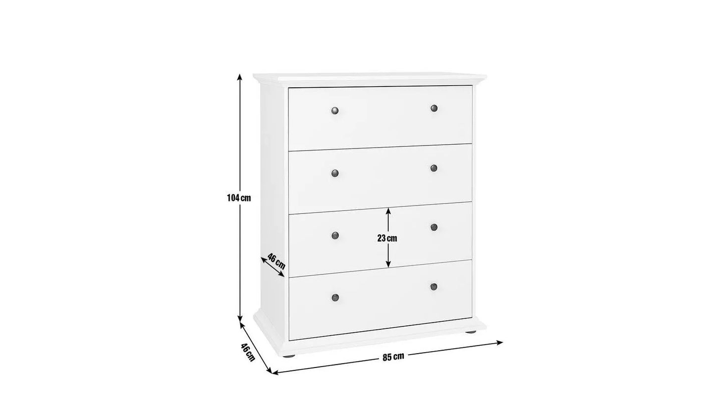 Assembled Habitat Heathland 4 Drawer Chest - Grey