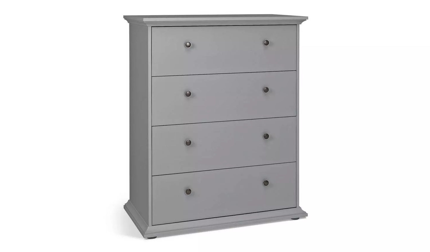 Assembled Habitat Heathland 4 Drawer Chest - Grey