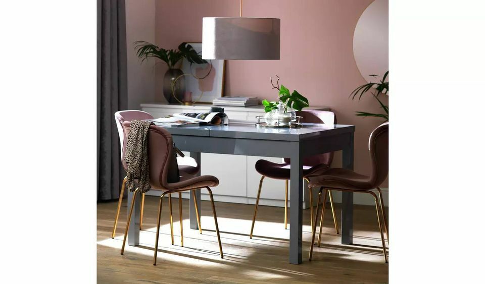Lyssa Extending 4-6 Seater Dining Table - Grey