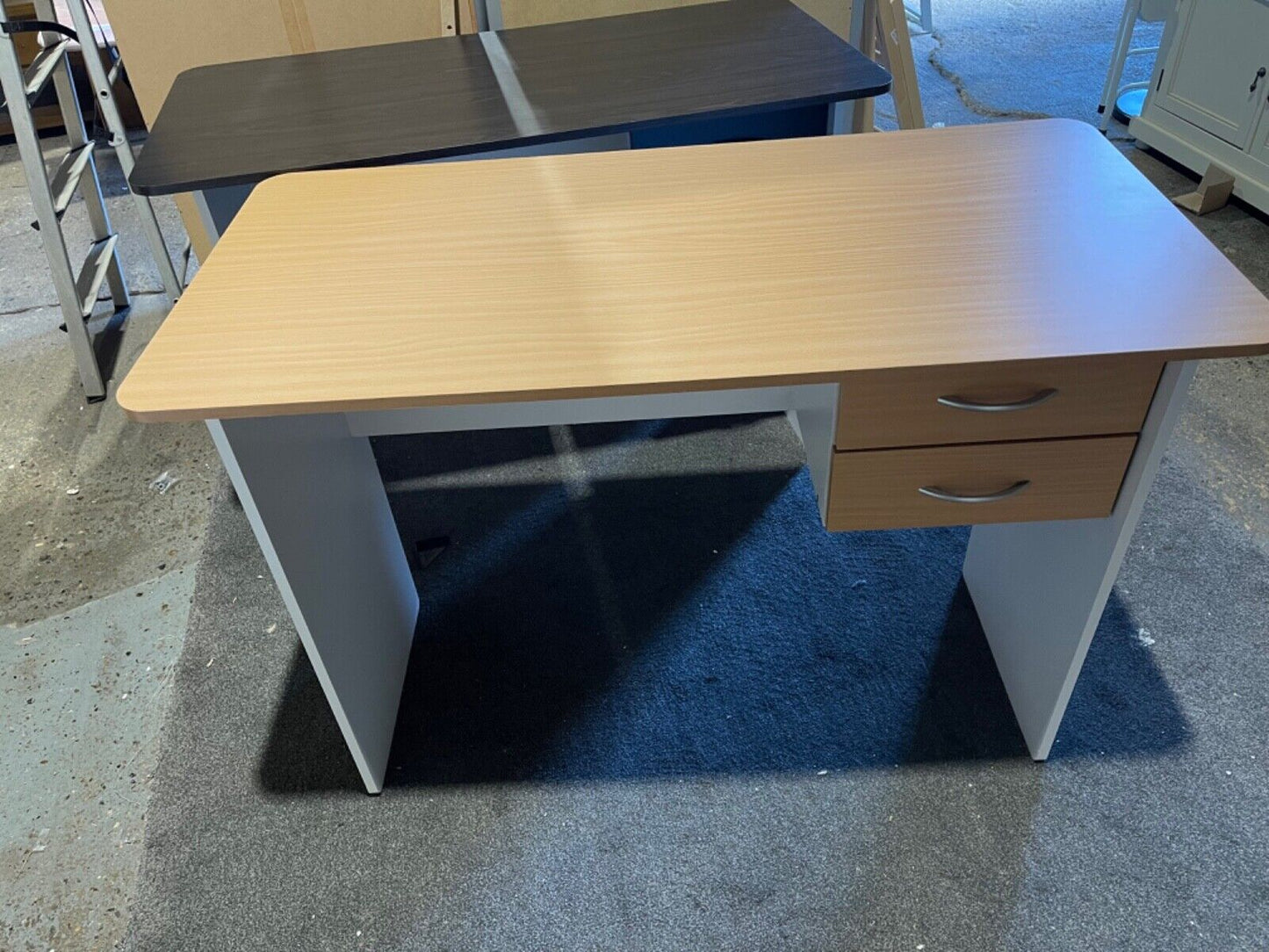 Assembled Jenny 2 Drawer Study Desk - Beech/White