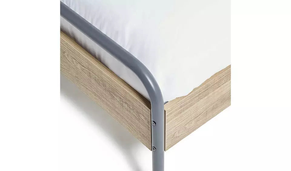 Habitat Industrial Double Metal Bed Frame - Grey