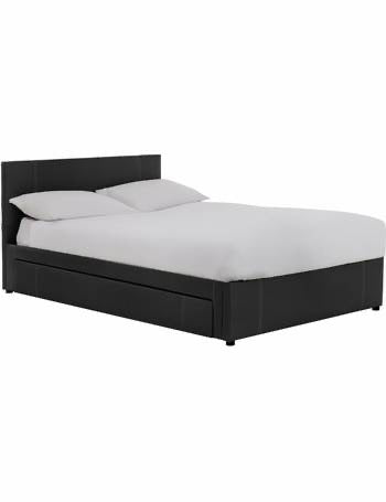 Assembled 1 Drawer 4ft Small Double Bed Frame - Black