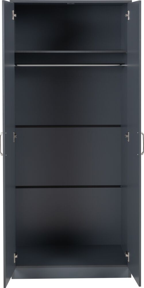 Cheyenne 2 Door Wardrobe Bedroom Set - Dark Grey