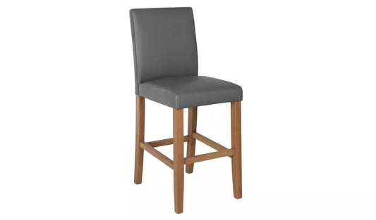 Winslow Faux Leather Bar Stool - Grey