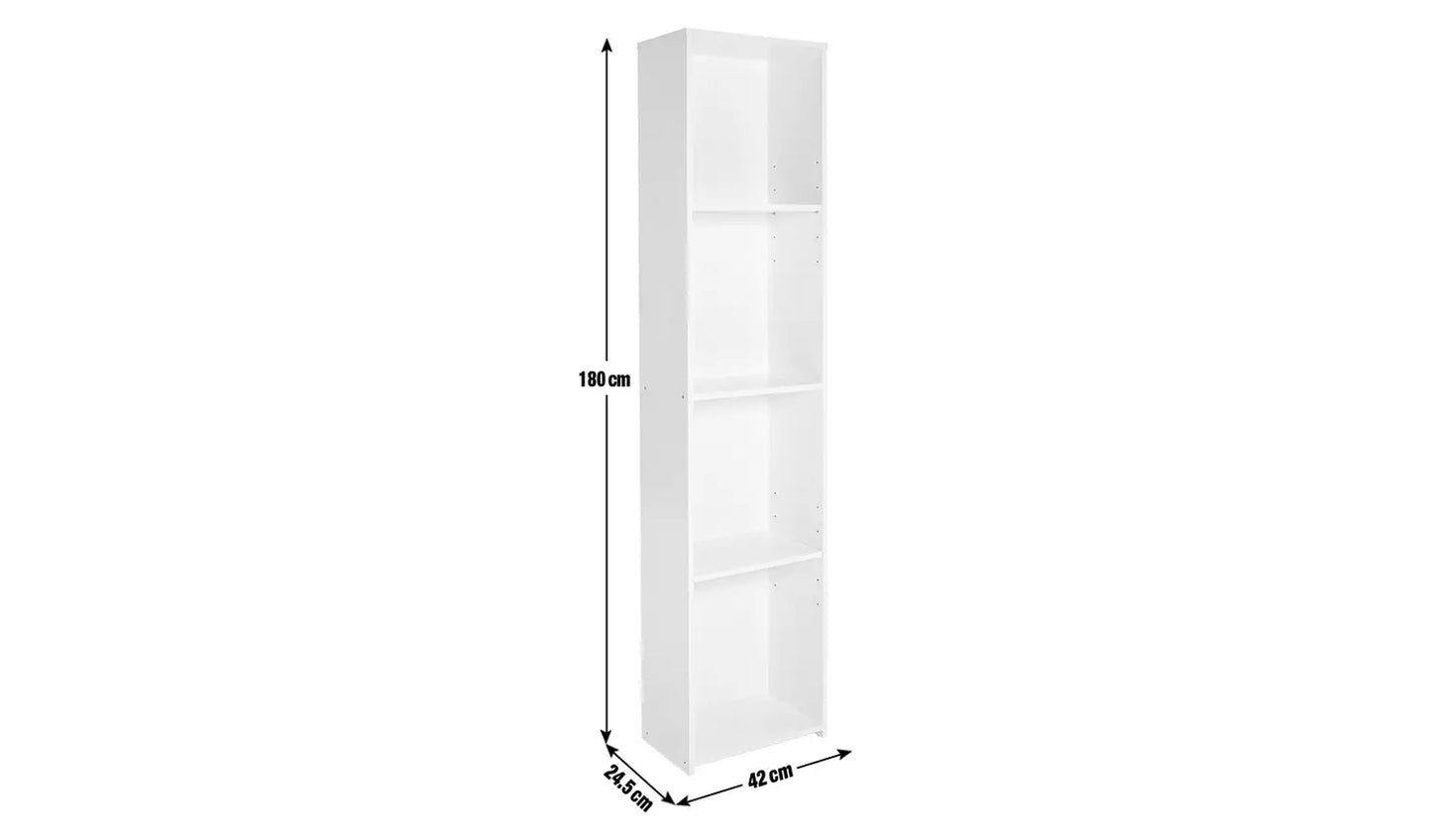 Assembled Malibu Narrow Bookcase - Grey