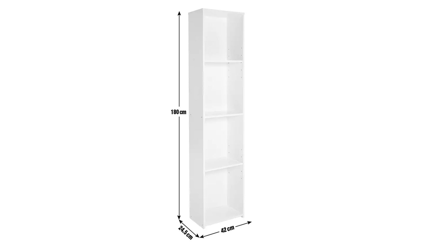 Assembled Malibu Narrow Bookcase - Grey