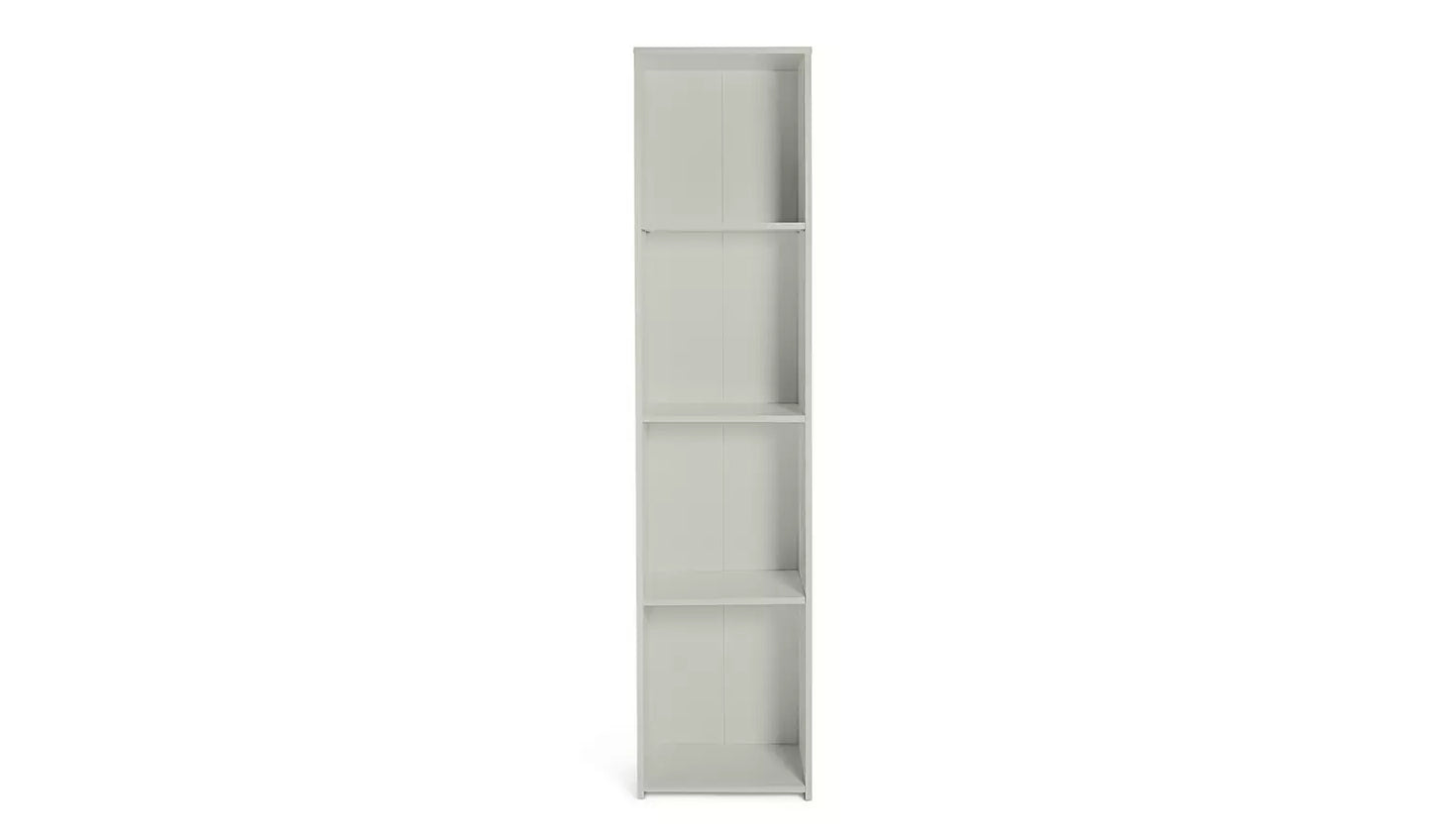 Assembled Malibu Narrow Bookcase - Grey