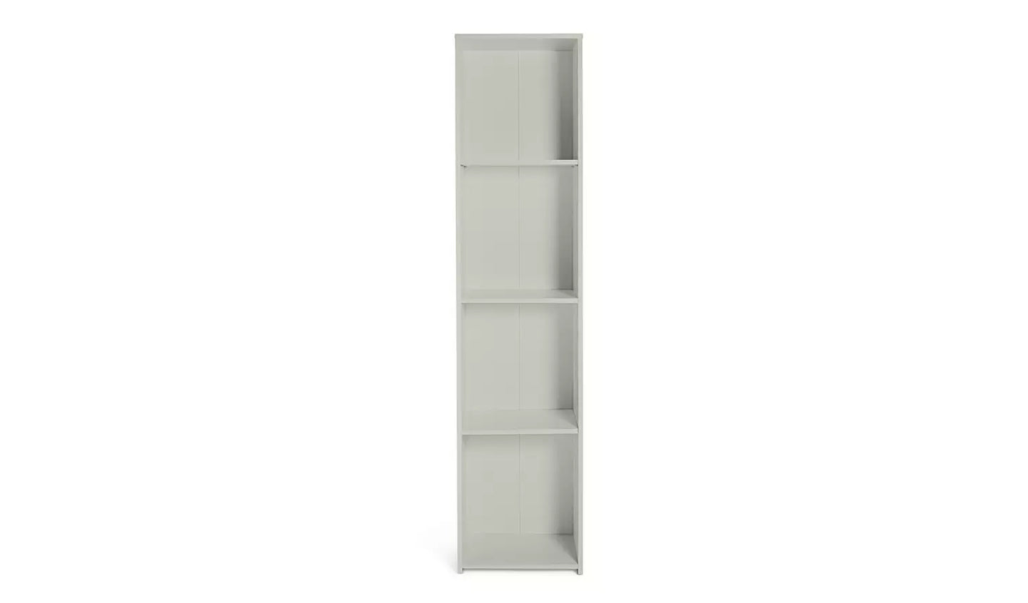 Assembled Malibu Narrow Bookcase - Grey