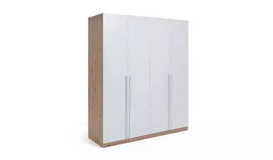 Habitat Munich 4 Door Wardrobe - White & Oak Effect