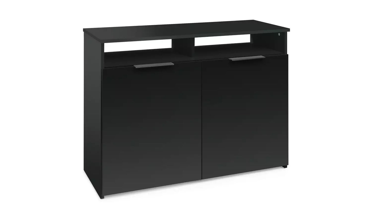 Assembled Habitat Hayward 2 Door Sideboard - Black Gloss