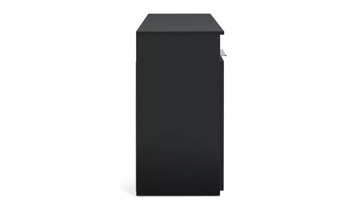 Assembled Habitat Hayward 2 Door Sideboard - Black Gloss