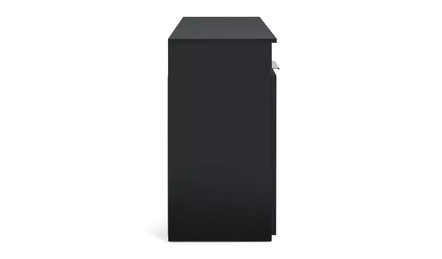 Assembled Habitat Hayward 2 Door Sideboard - Black Gloss