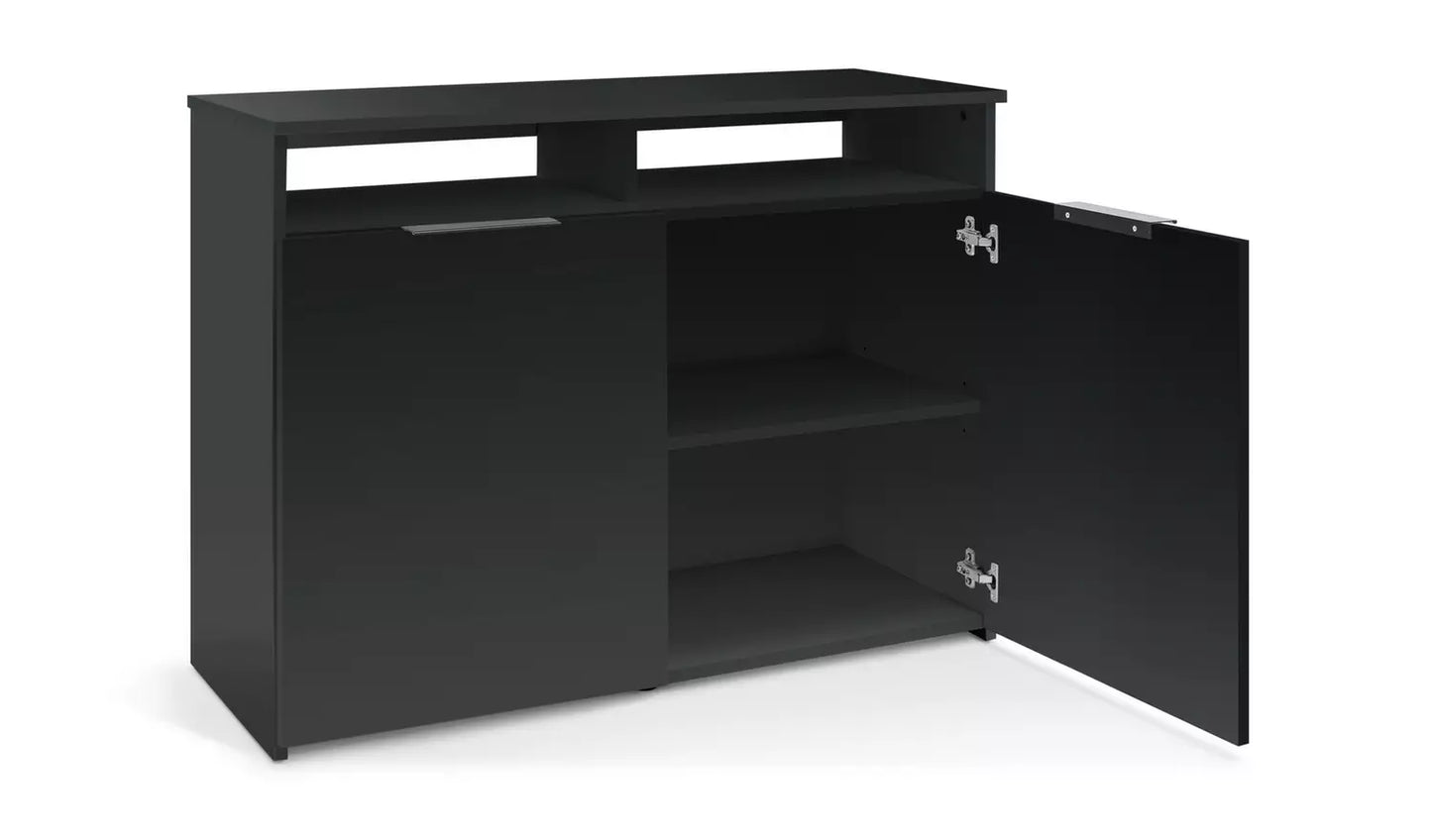 Assembled Habitat Hayward 2 Door Sideboard - Black Gloss