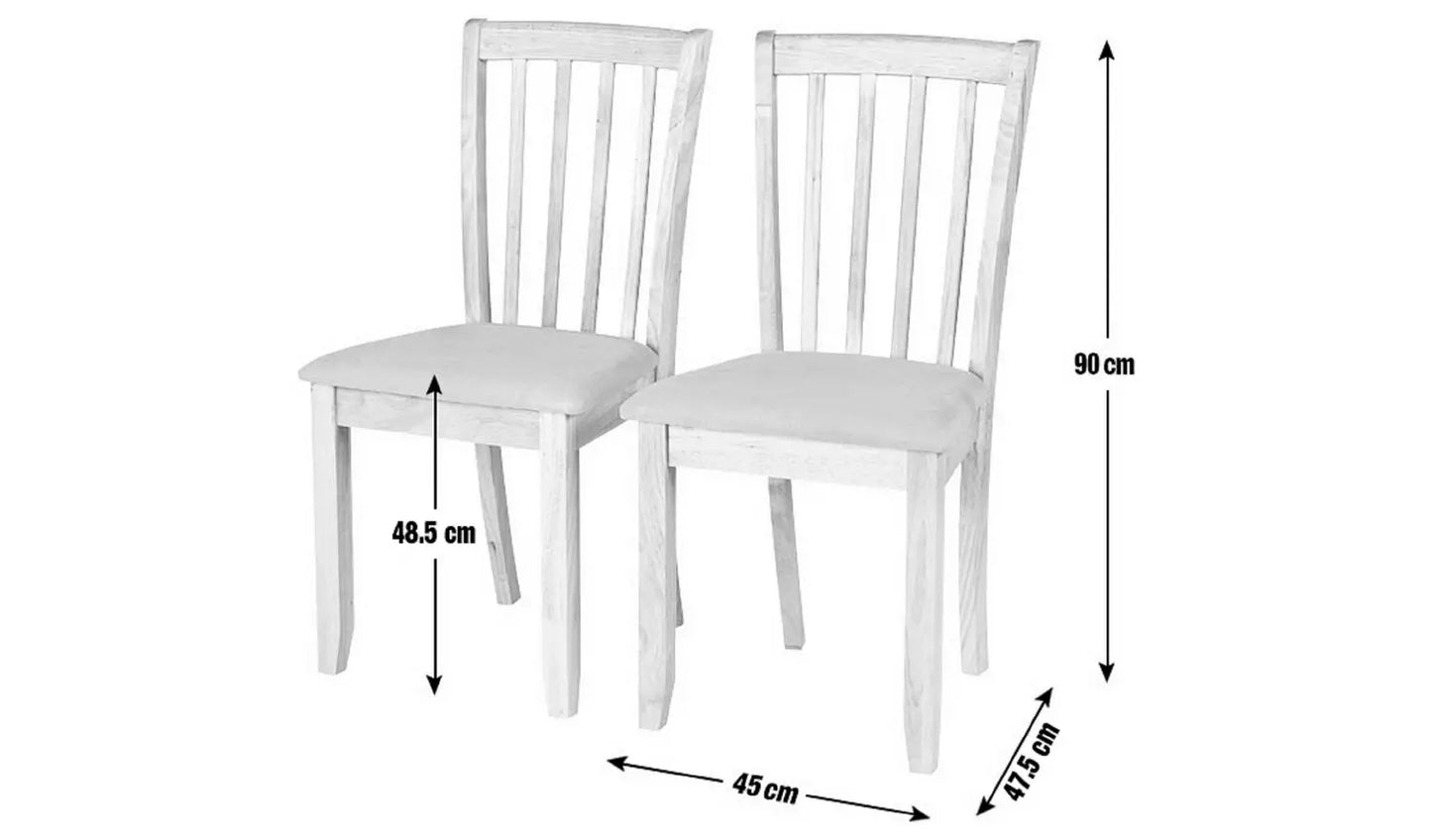 Assembled Banbury 4 Solid Wood Dining Chairs - Black