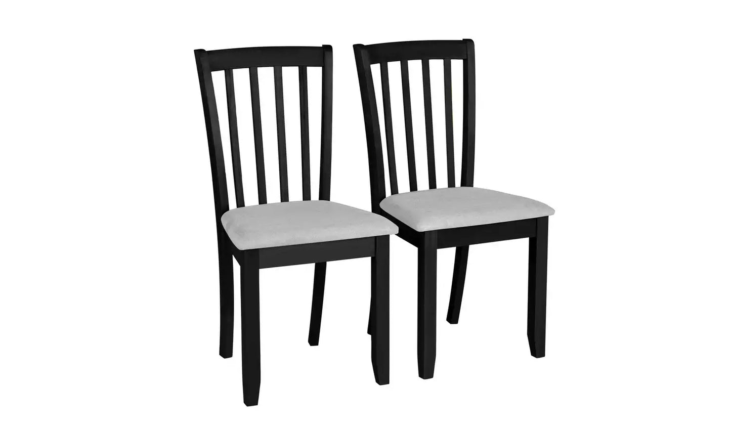 Assembled Banbury 4 Solid Wood Dining Chairs - Black