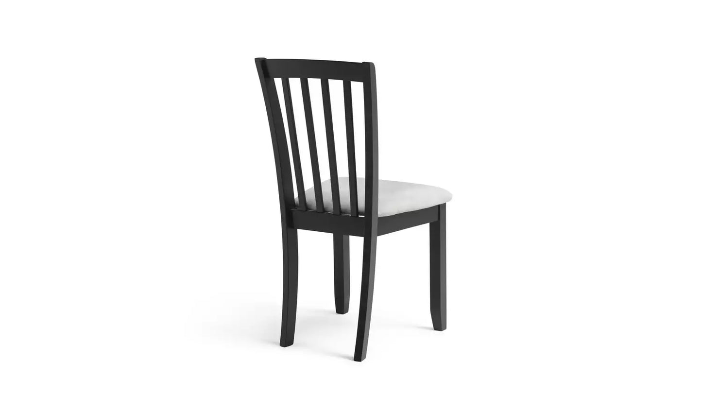 Assembled Banbury 4 Solid Wood Dining Chairs - Black