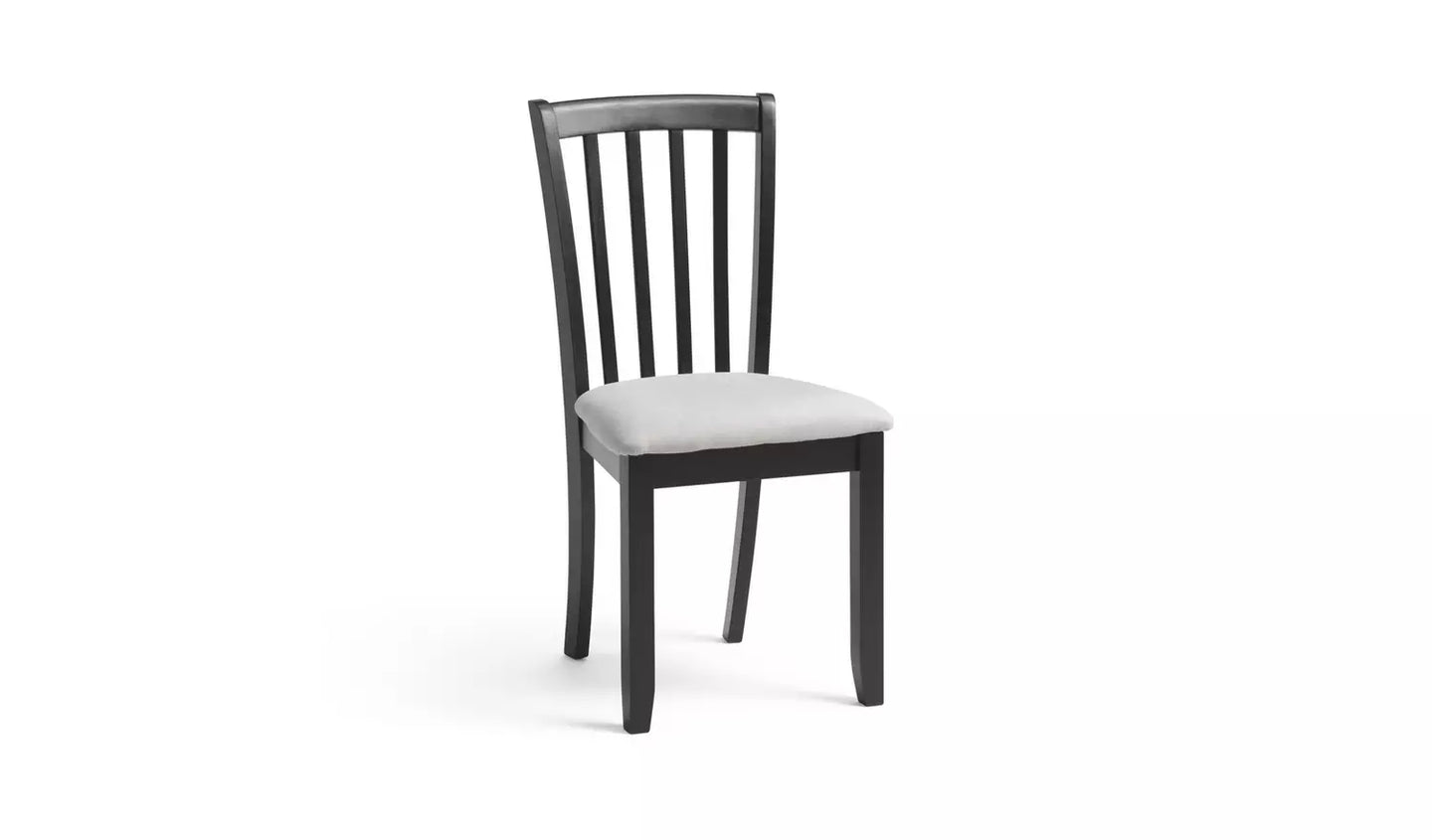 Assembled Banbury Solid Wood Dining Chairs - Black