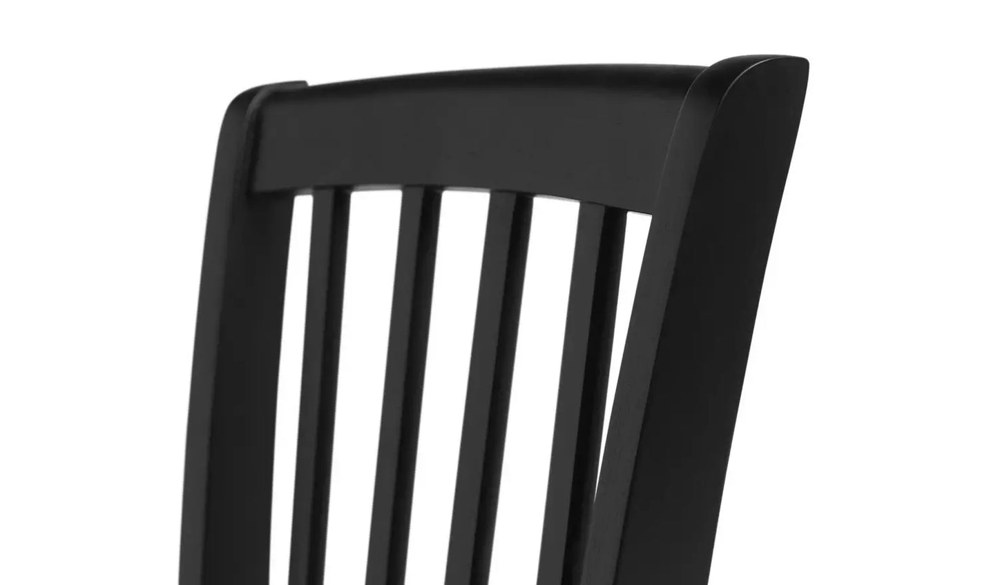 Assembled Banbury Solid Wood Dining Chairs - Black