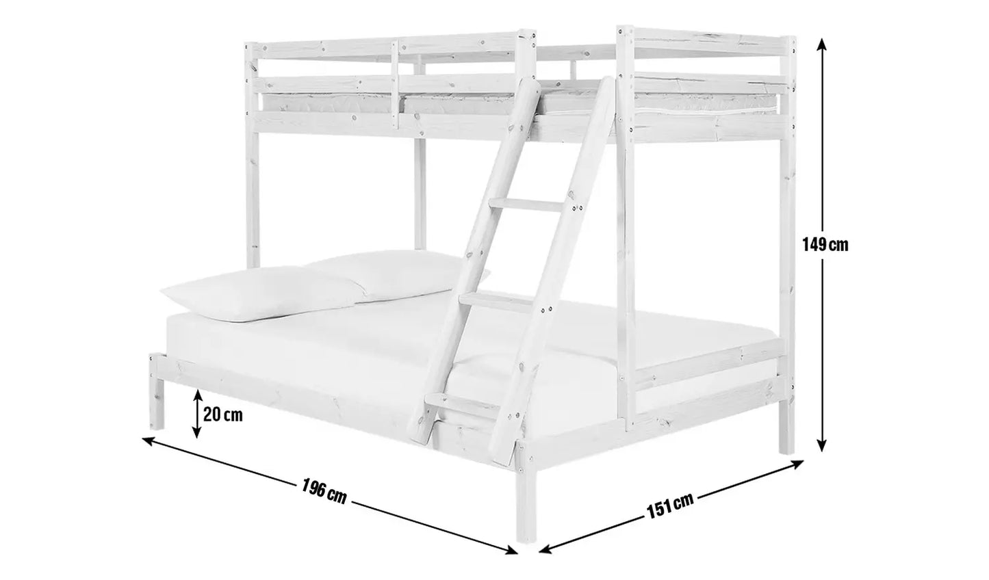 Kaycie Triple Bunk Bed Frame - White