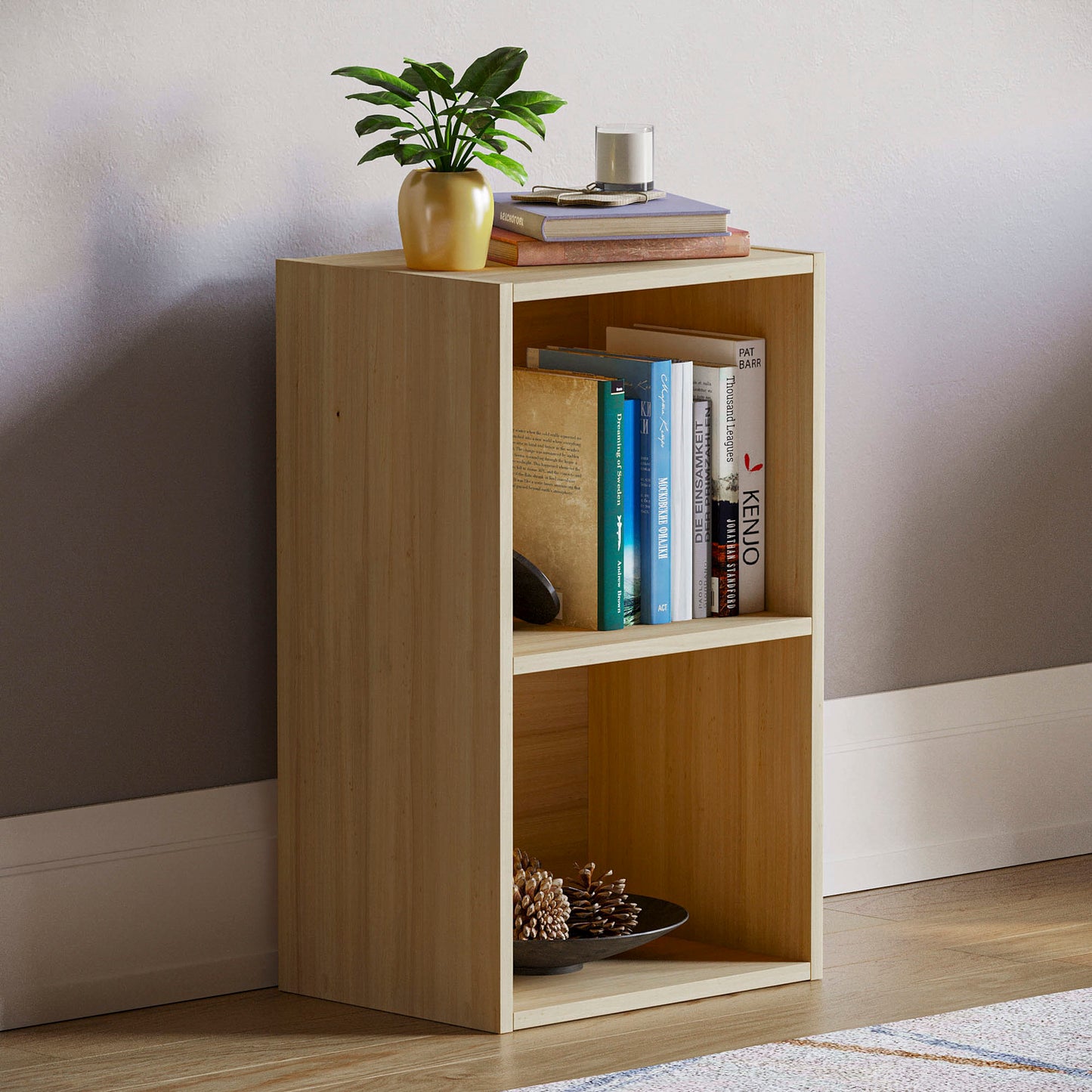 Assembled Squares 2 Cube Storage Unit - Oak Effect