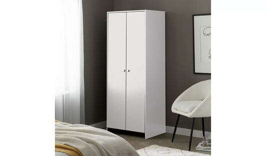 Seville 2 Door Wardrobe - White