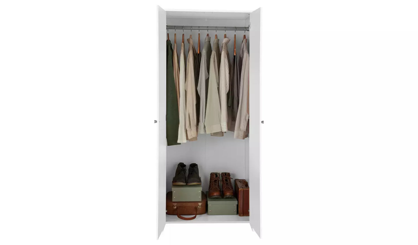 Seville 2 Door Wardrobe - White