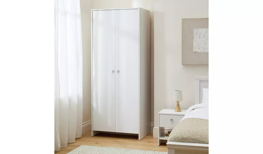 Seville 2 Door Wardrobe - White