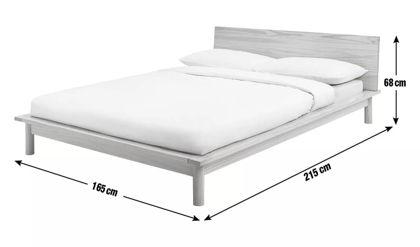 Habitat Akio Kingsize Wooden Platform Bed Frame - Natural